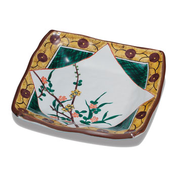 9号盛皿 草花紋