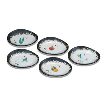 5号皿揃 野菜絵変り