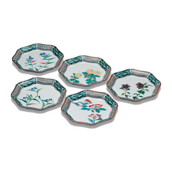 6.5号皿揃 五草花