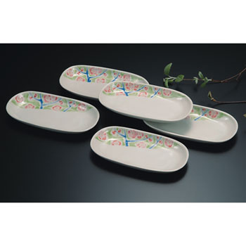 8号皿揃 梅花文