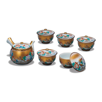 蓋付茶器 本金雉