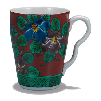 マグカップ 朱巻山茶花