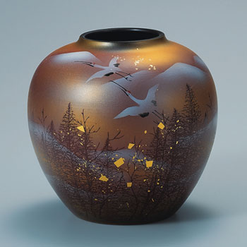 6号花瓶 木立鶴