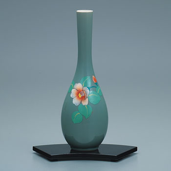 8号花生 パステル椿 (花台付)