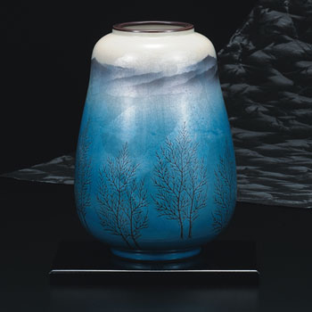 8号花瓶 木立連山 (花台付)