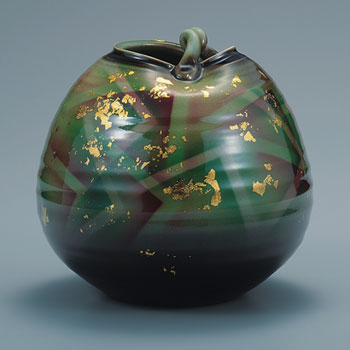 7号花瓶 金箔彩釉