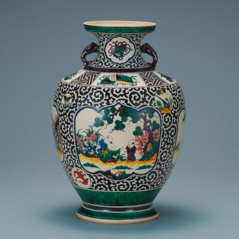 13号花瓶 割取古九谷