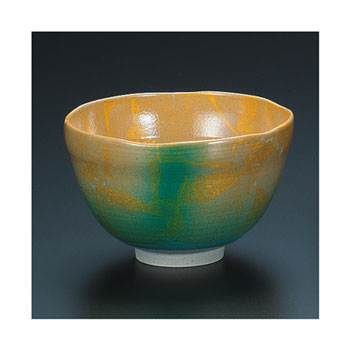抹茶碗 釉裏金箔彩