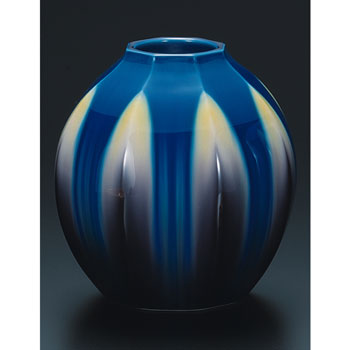 6号八角花瓶 釉彩