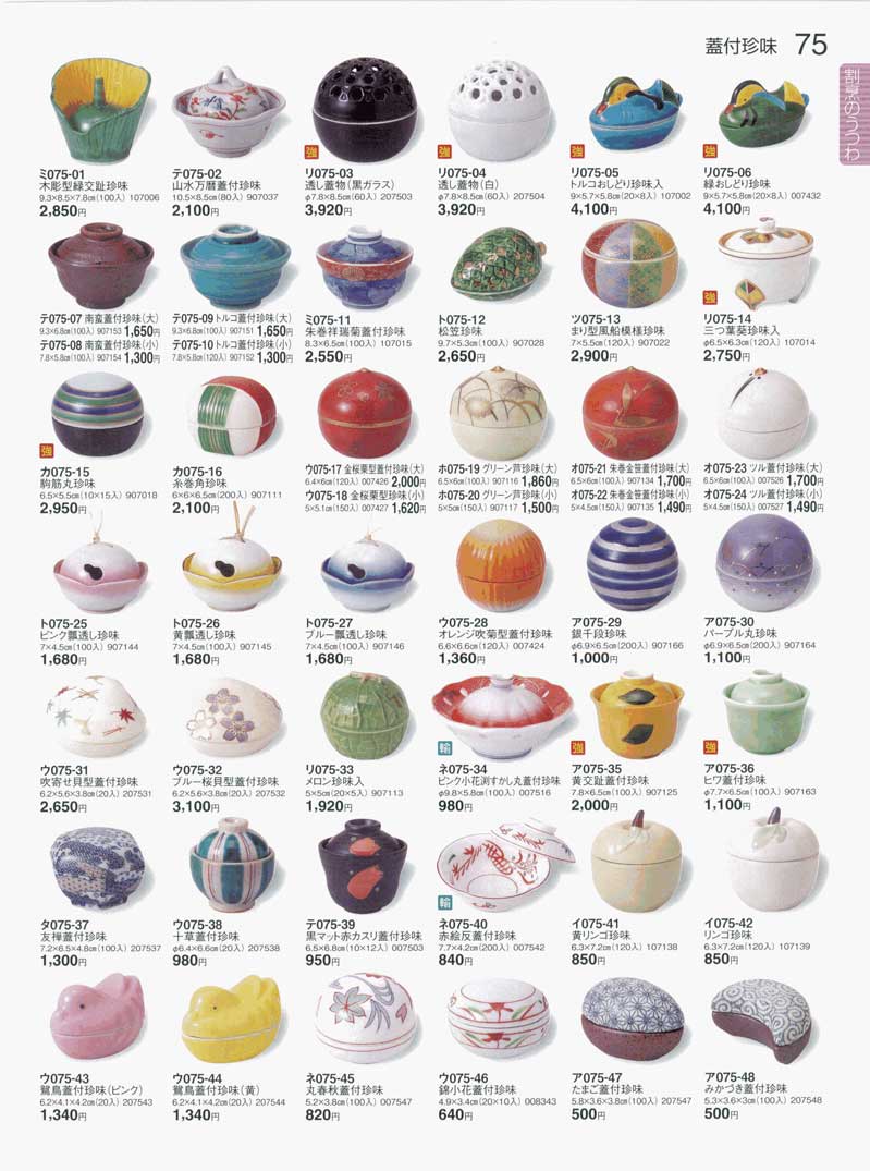 食器 蓋付珍味ときわ22－75ページ