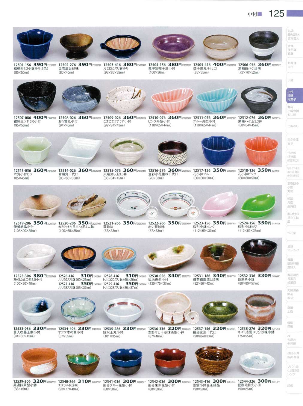 10個セット ☆ 小付 ☆ ルリ28スリ鉢 [ 85 x 37mm ] 10個セット 組小鉢 ルリ桔梗小鉢小 [ 8.3 x 4.8cm ] | 小鉢 中鉢