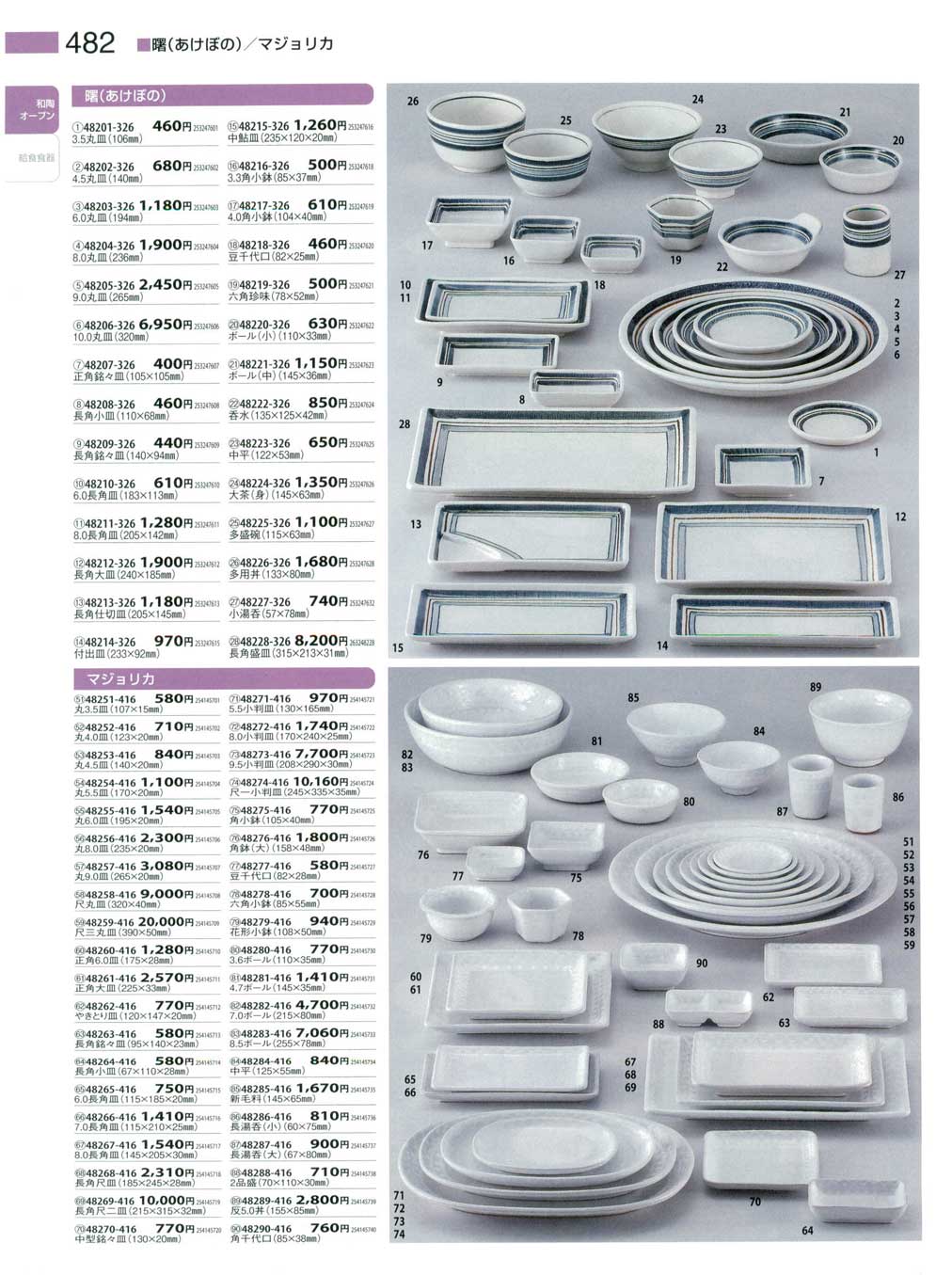 マジョリカ2品盛（商品番号48288-416）