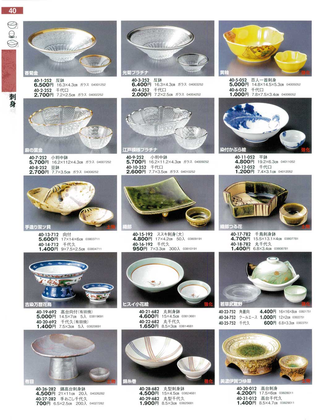 食器 刺身うつわ12－40ページ
