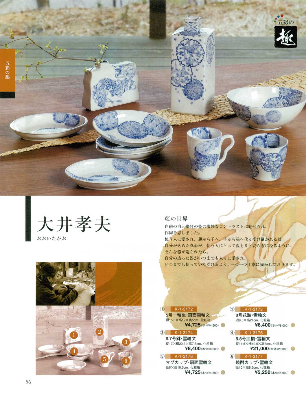 新品 未使用 九谷焼 大井孝夫 鉢 共箱付 皿