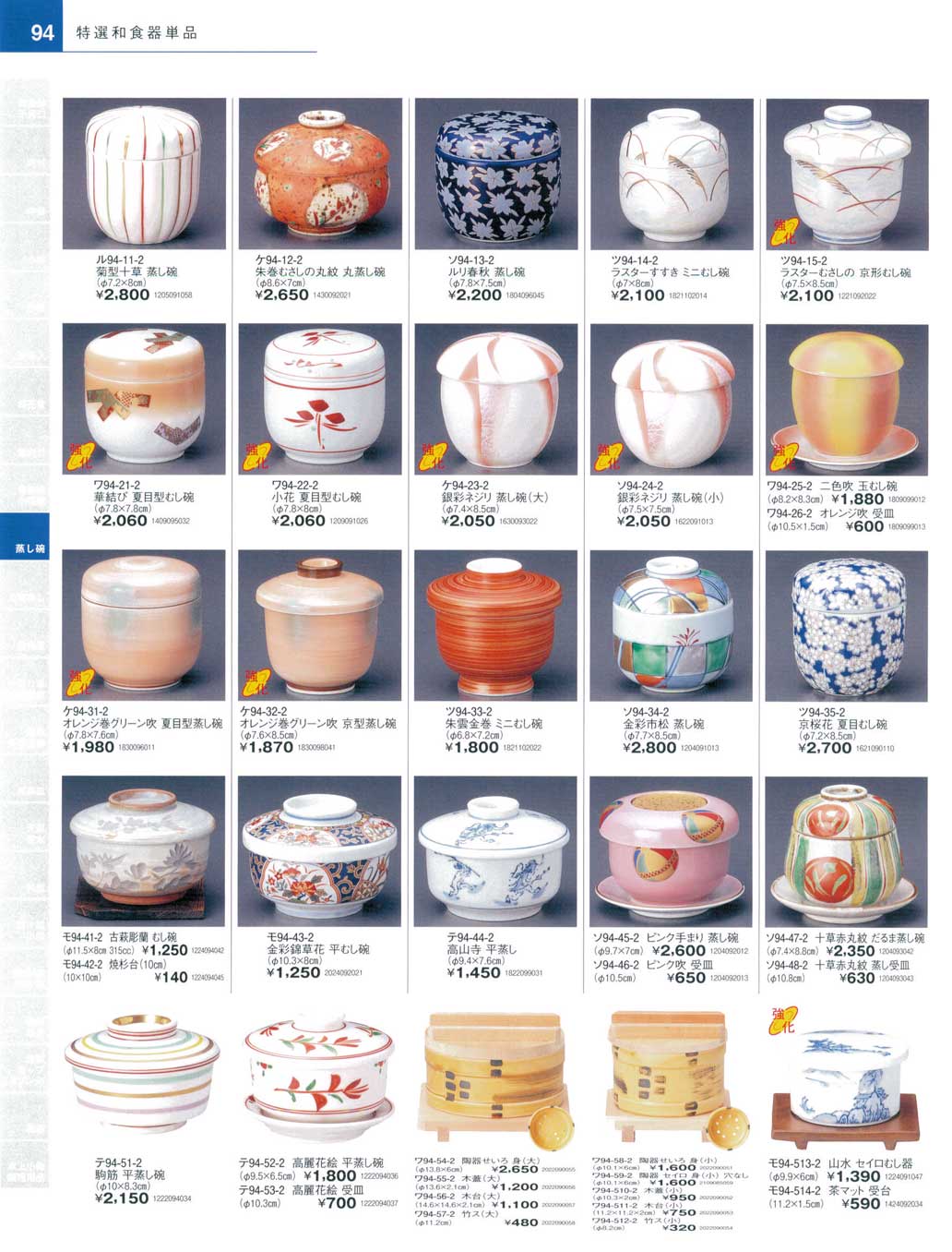 十草赤丸紋 だるま蒸し碗（商品番号ソ94-47-2）