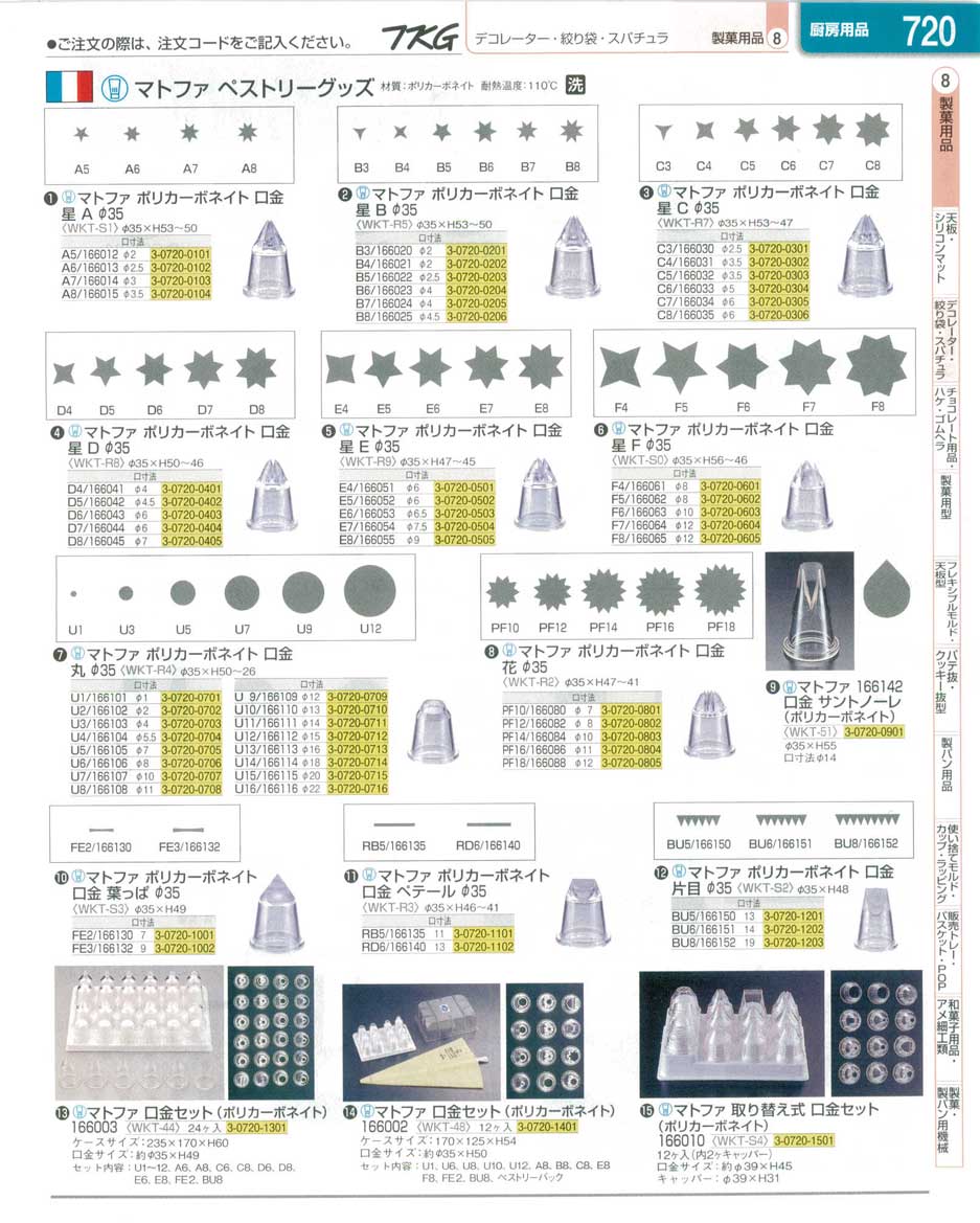 9-1050-0704)WKTR404(90)マトファ ポリカーボネイト口金 丸Ｕ４