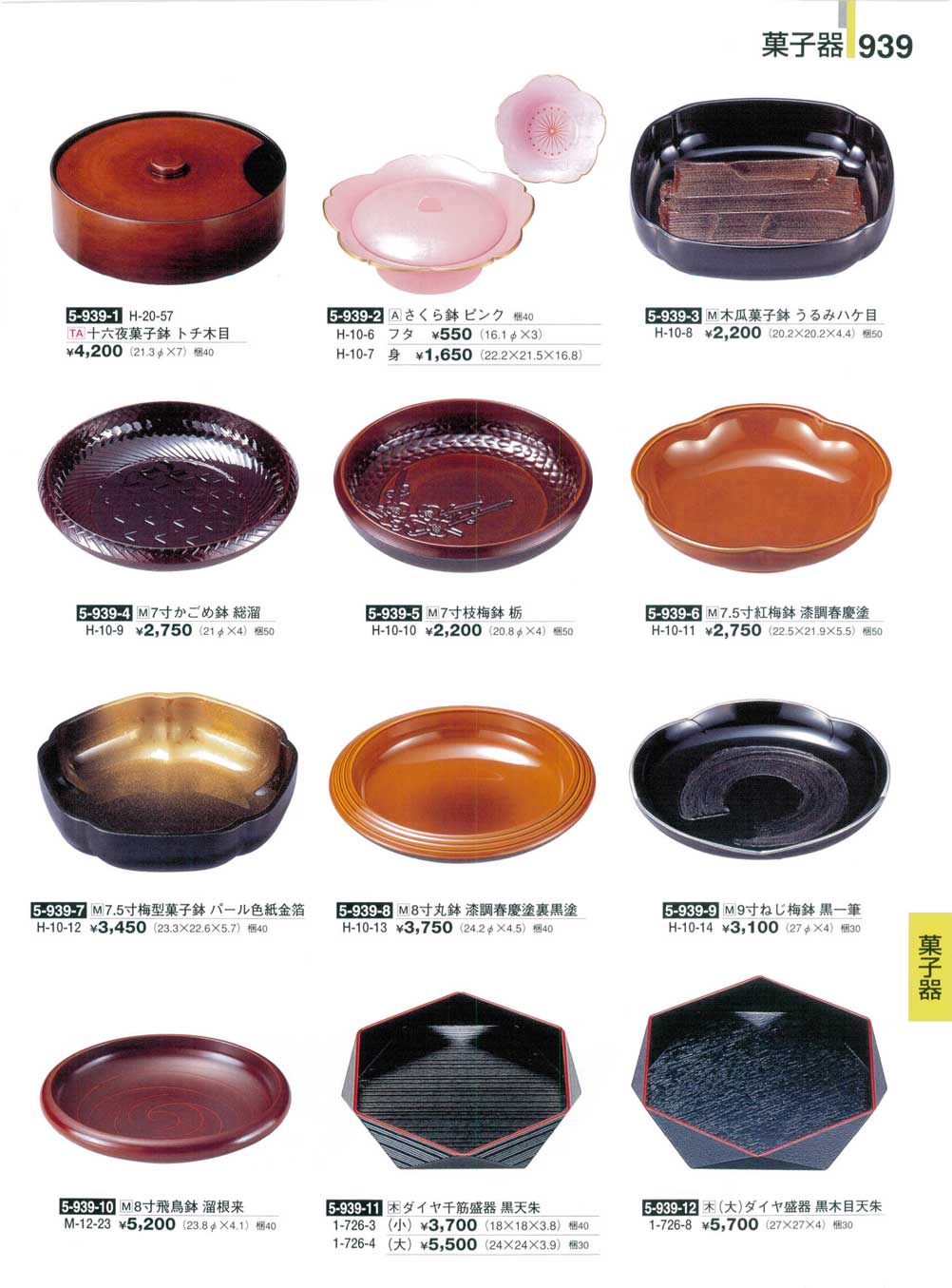 菓子器 食器 菓子器割烹漆器25－939ページ