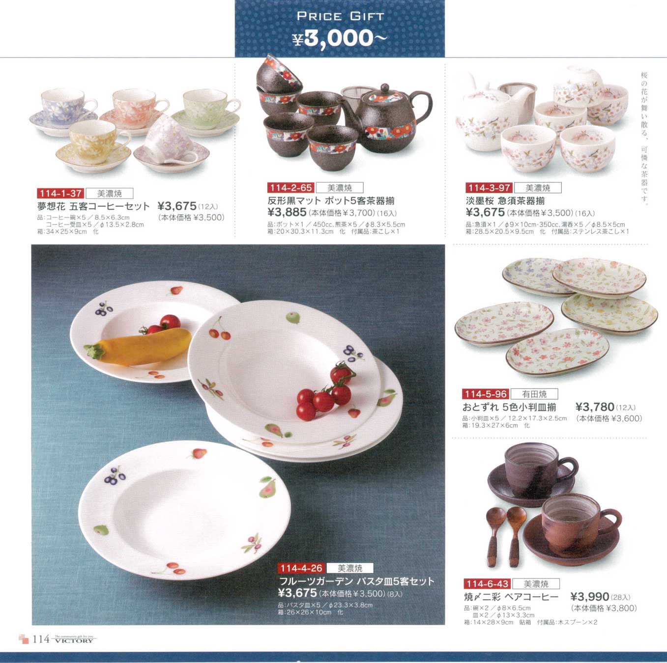 フルーツガーデン パスタ皿5客セット（商品番号114-4-26）