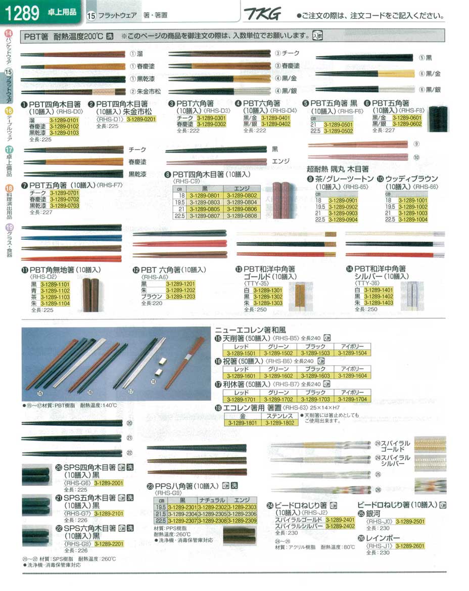 台和 ニューエコレン箸和風 利休箸(50膳入) グリーン RHSB702 :ej