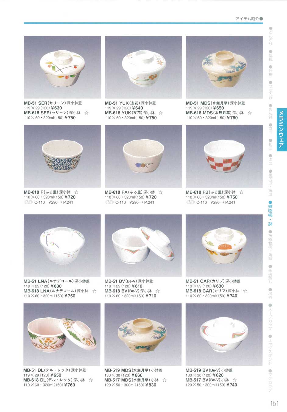 食器 煮物椀・鉢三信化工2012－151ページ