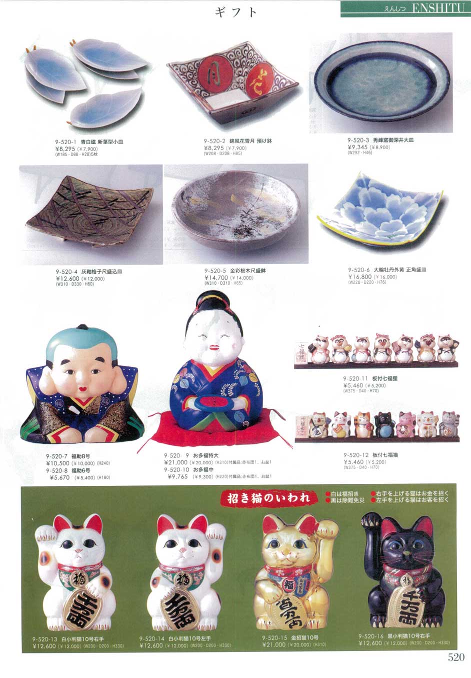 食器 小皿・盛皿・福助・七福猫・招き猫演漆9k－520ページ