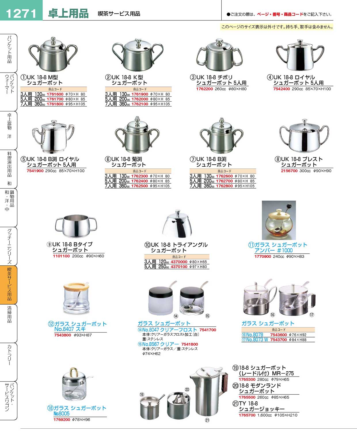 食器 シュガーポット プロフェッショナルベストコレクション１５－１