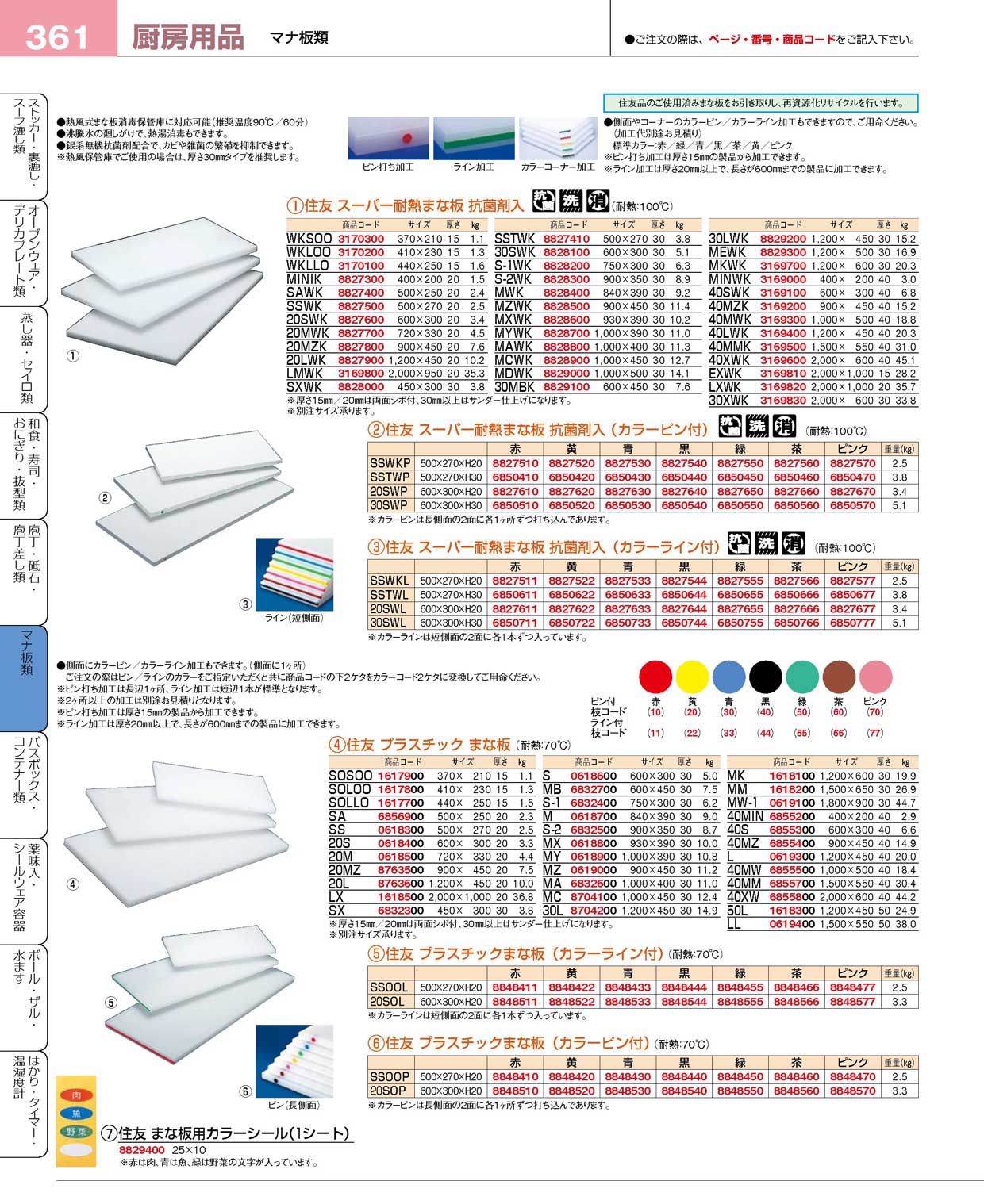 住友 抗菌スーパー耐熱まな板 ＭＩＮＩＫ（４００×２００）(90)（商品番号8827300）