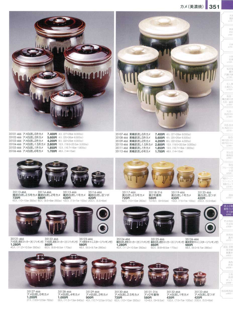 食器 カメ（美濃焼）陶雅16－351ページ