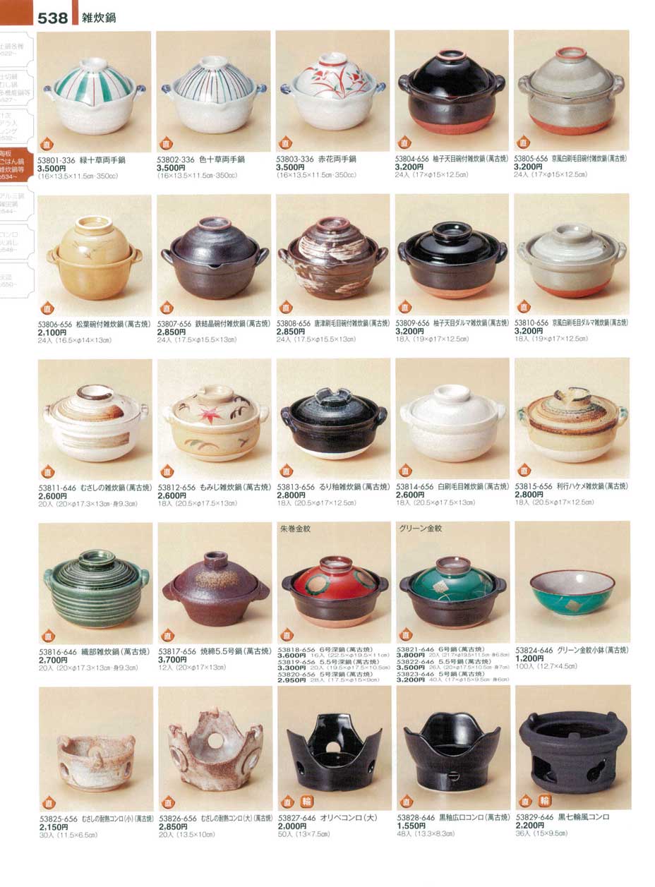 グリーン金紋5号鍋（萬古焼）（商品番号53823-646）