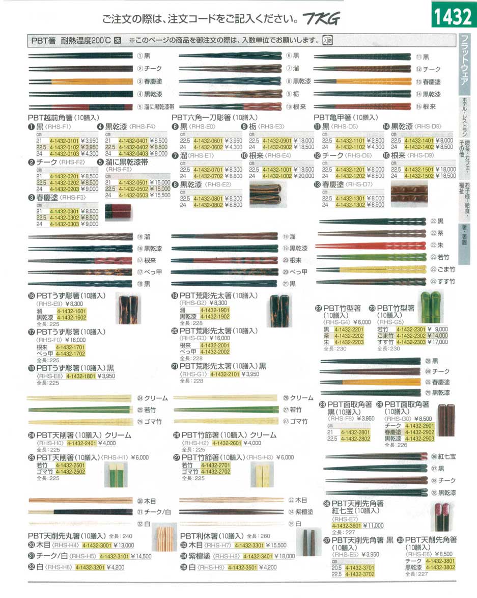 ＰＢＴ亀甲箸 （１０膳入）春慶塗 ２２．５cm ９００３０６１３ RHSD701