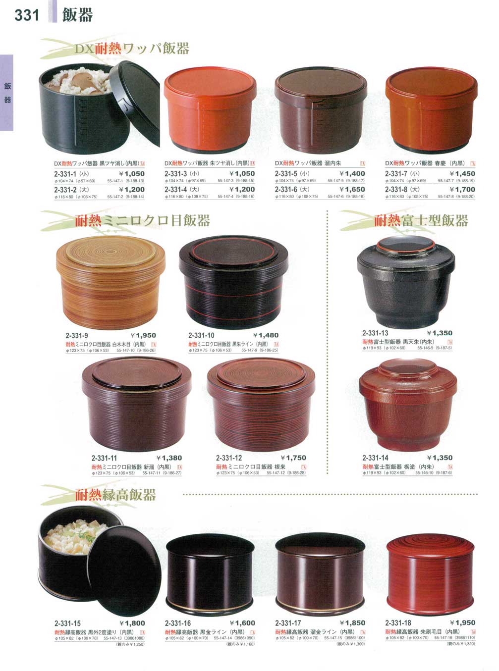 耐ミニロクロ目飯器根来（内黒（商品番号2-331-12）