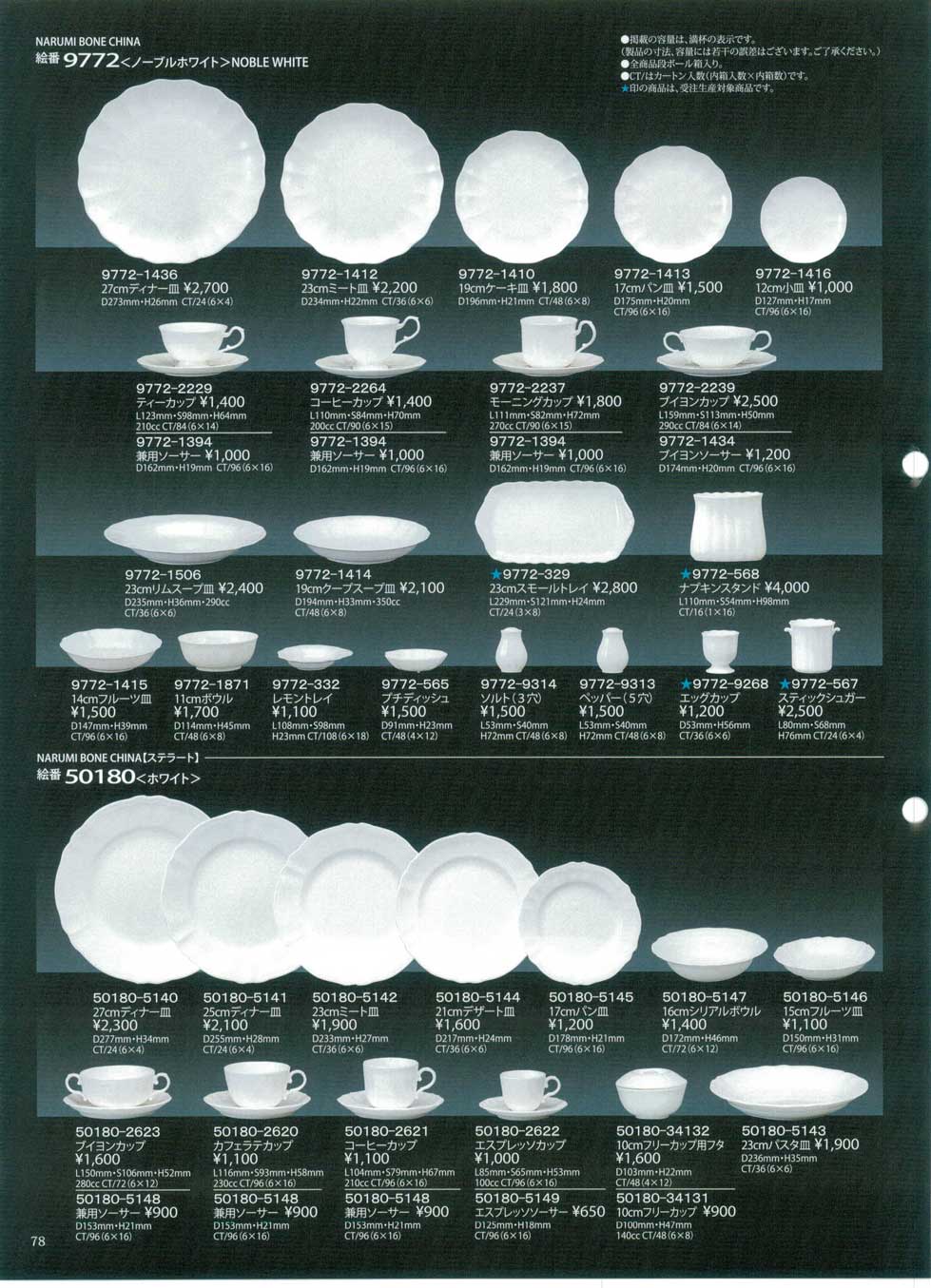 食器 ノーブルホワイトナルミ ホテル＆レストランウエア総合カタログ２０１４年－78ページ