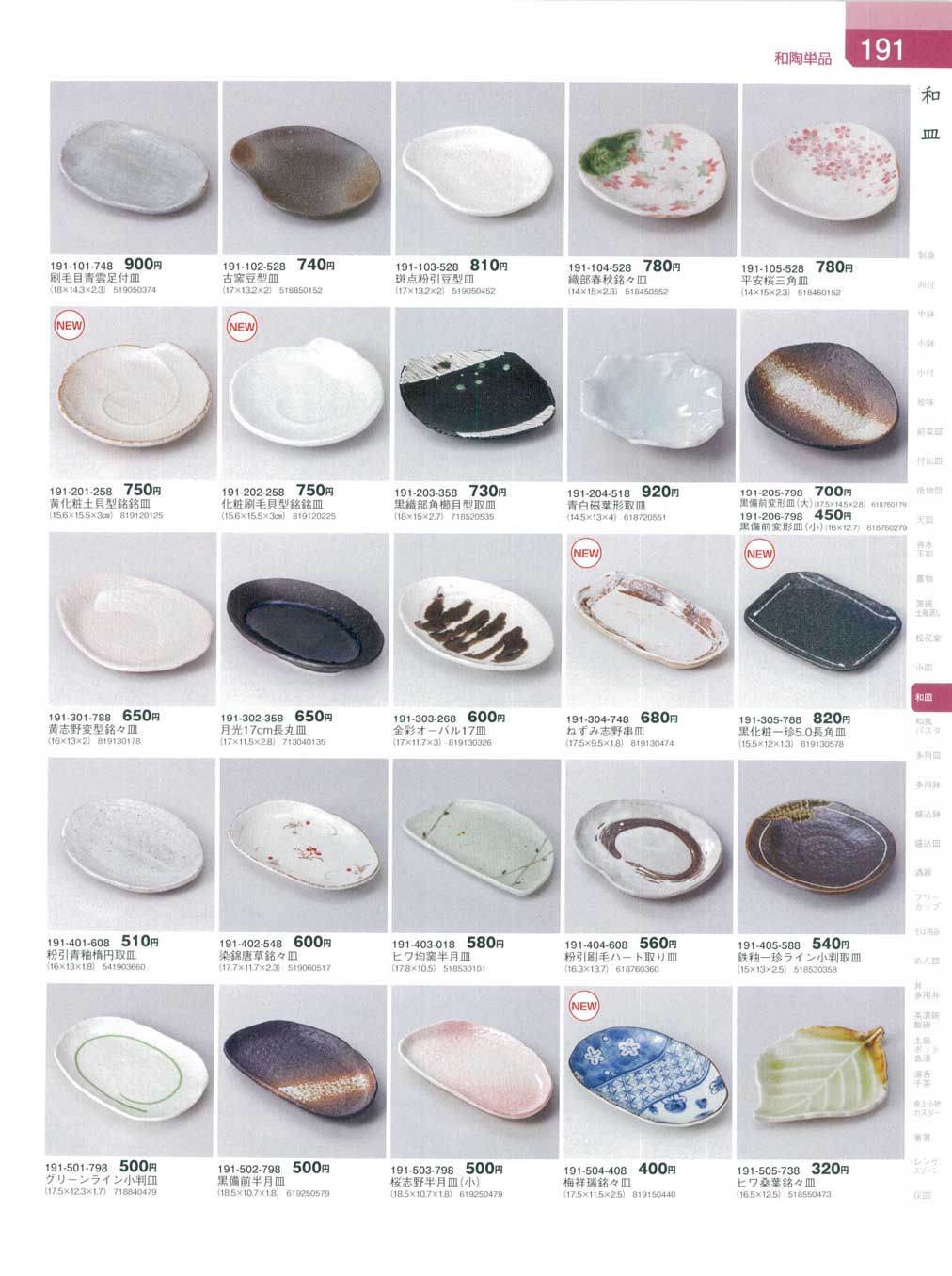 黄化粧土貝型銘銘皿（商品番号191-201-258）