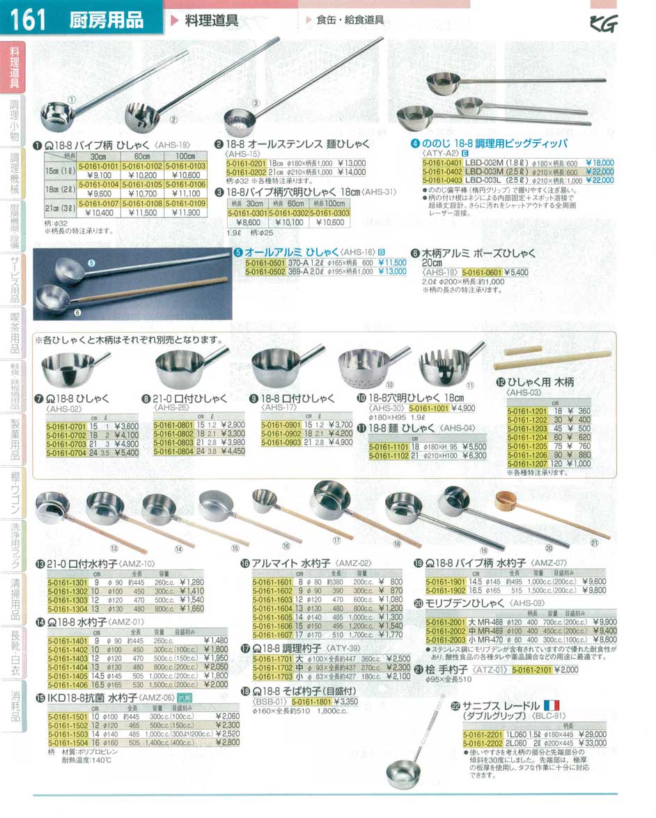 食器 ひしゃく ＴＫＧ１５－１ 遠藤商事－161ページ