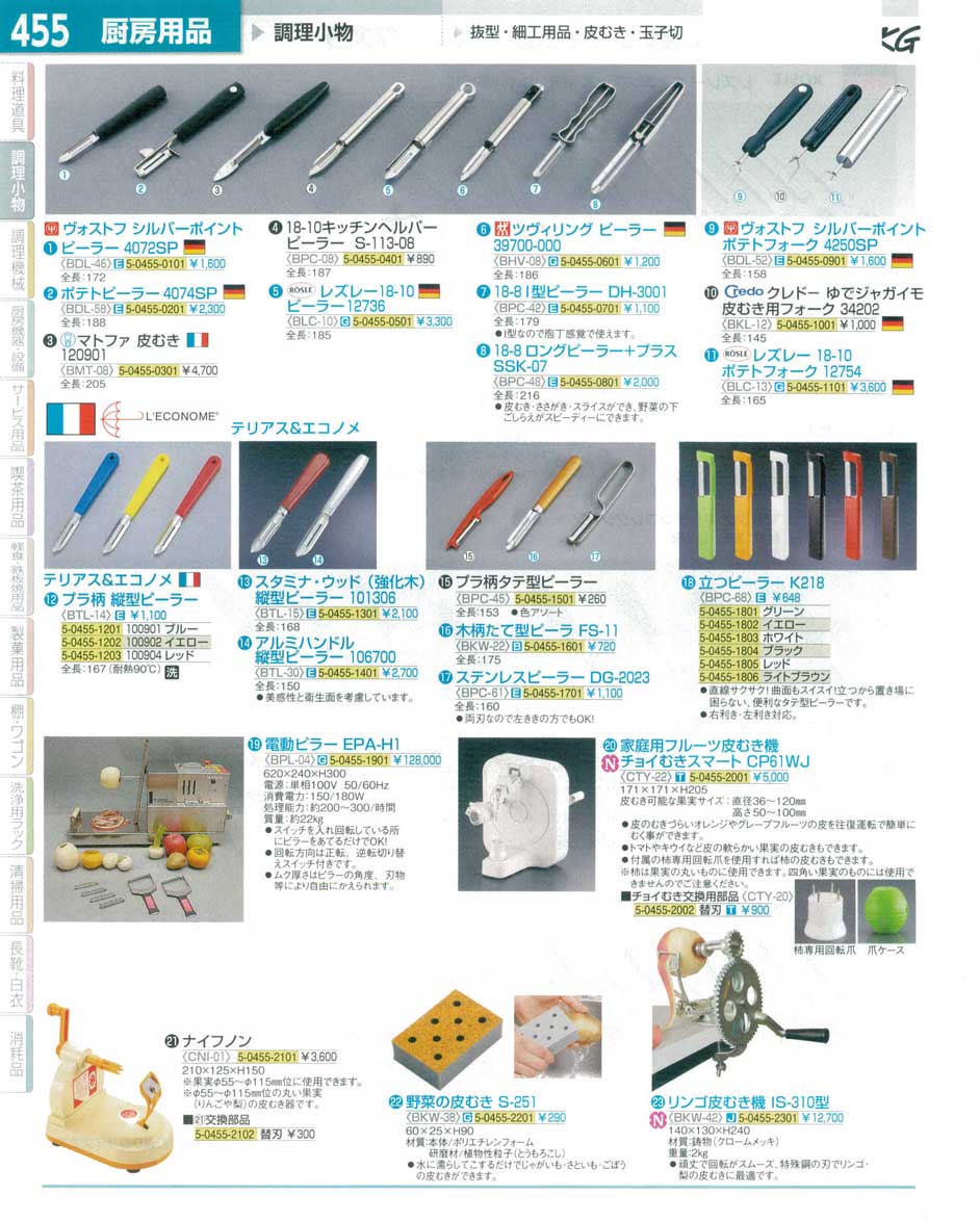 食器 ピーラー・皮むき機 ＴＫＧ１５－１ 遠藤商事－455ページ