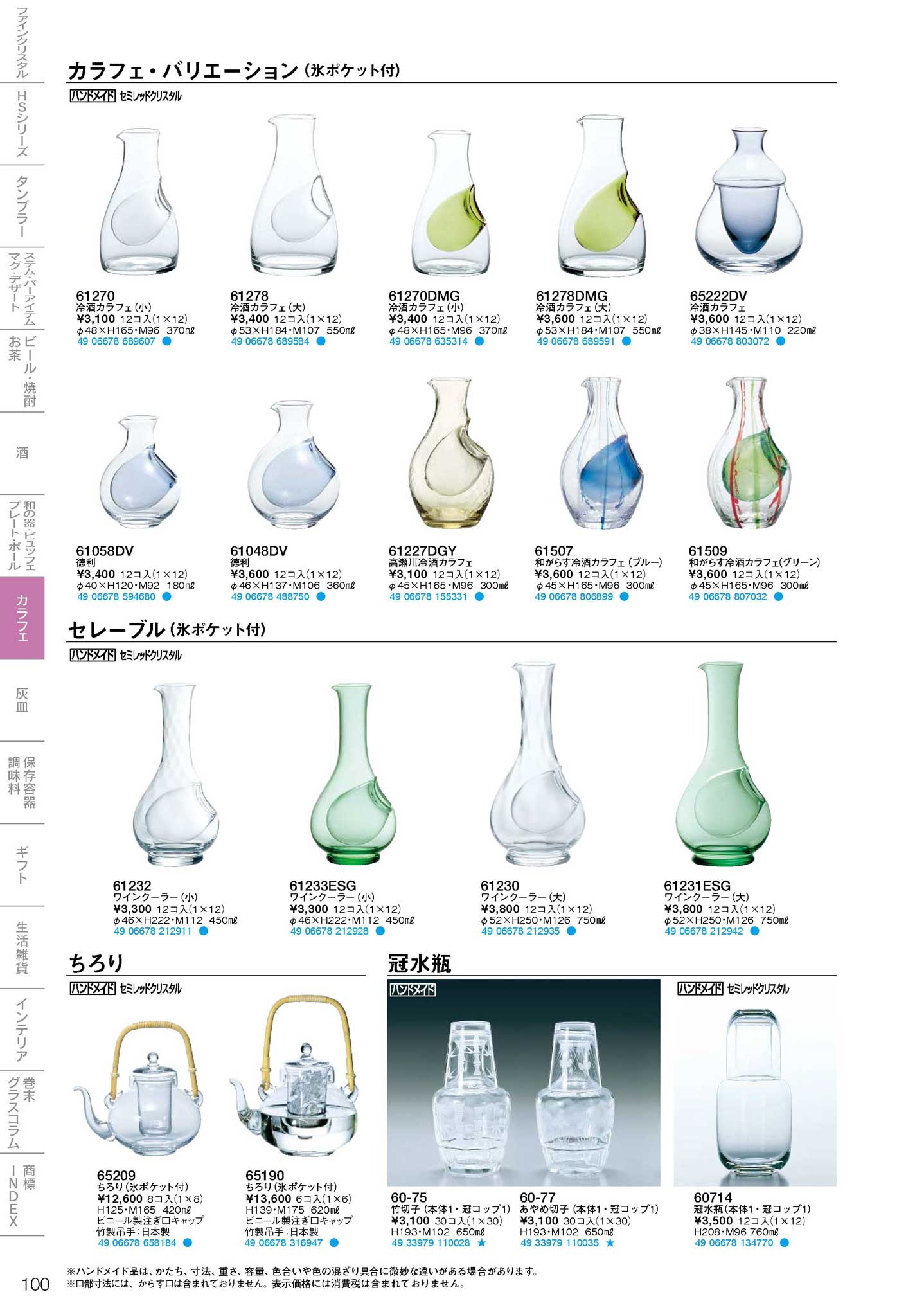 ちろり（氷ポケット付）（商品番号65190）