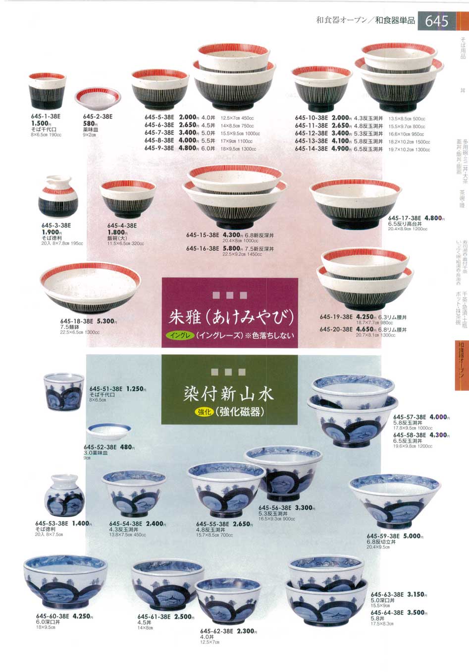 食器 朱雅（あけみやび・イングレーズ）・染付新山水（強化磁器