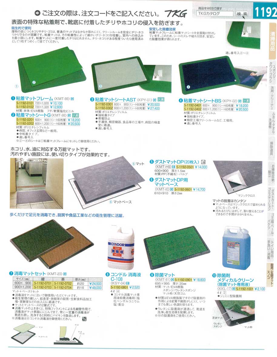 コンドル 消毒マットセット 600×900 緑 KMT235A - キッチン、台所用品