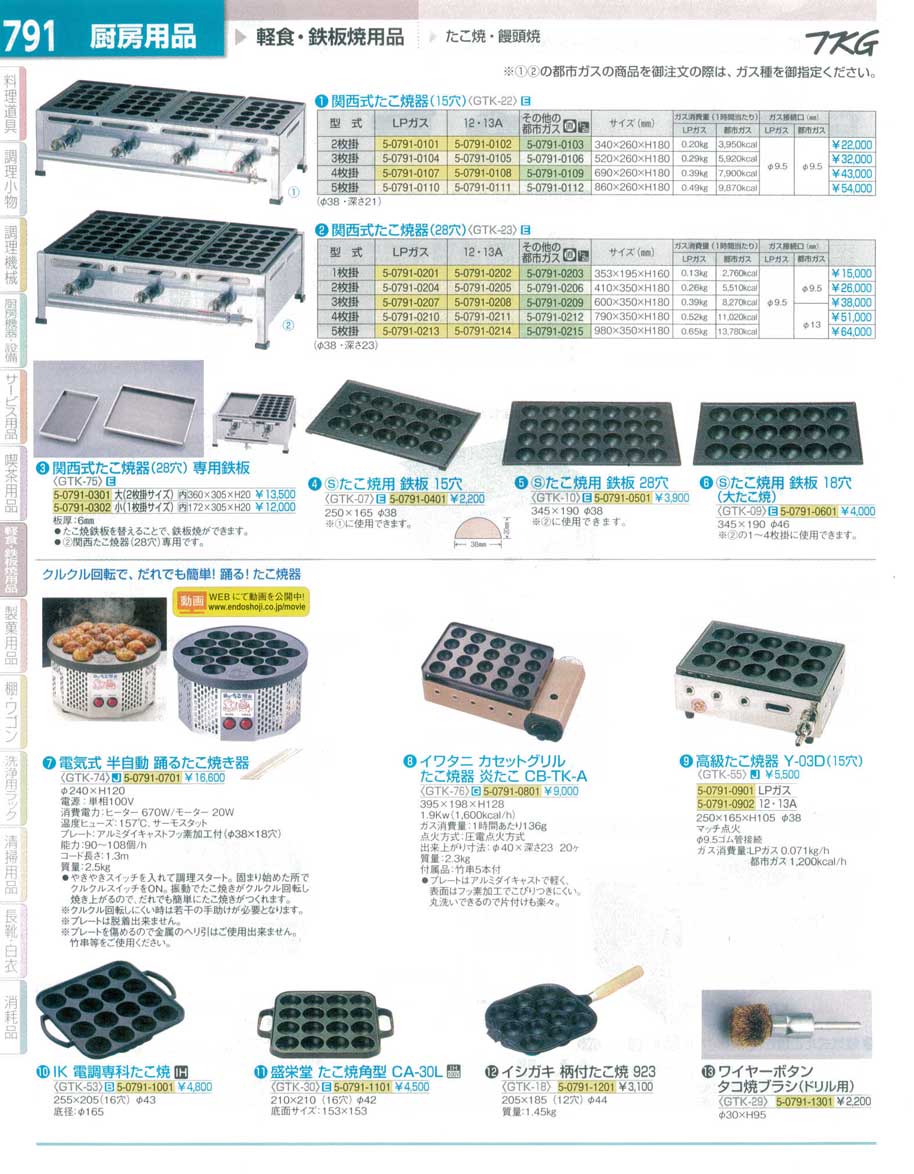 食器 たこ焼器 ＴＫＧ１５－２ 遠藤商事－791ページ