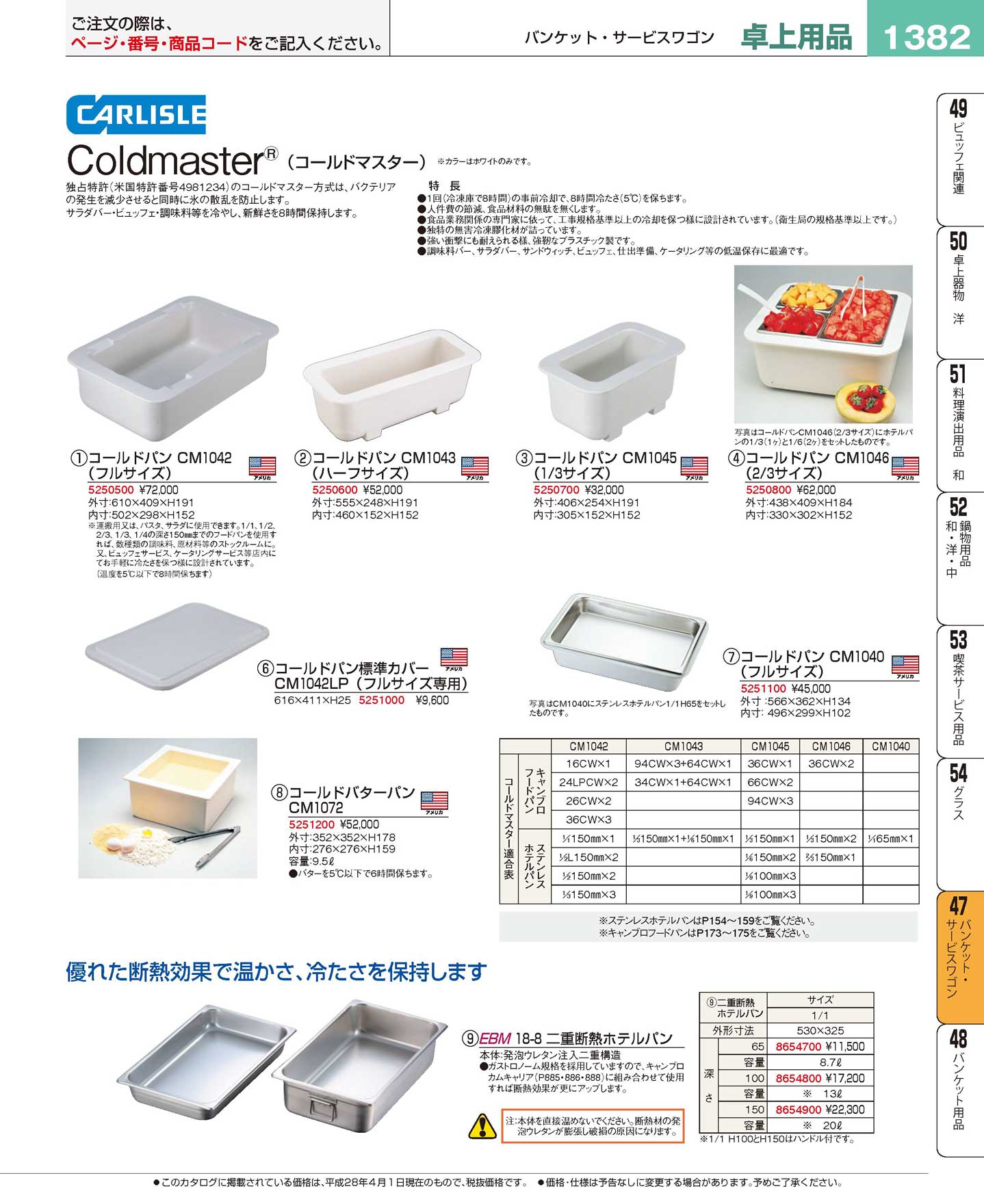 カーライル コールドバターパン CM1072(02)：業務用厨房機器の飲食店厨房館 - キッチン用品・食器・調理器具