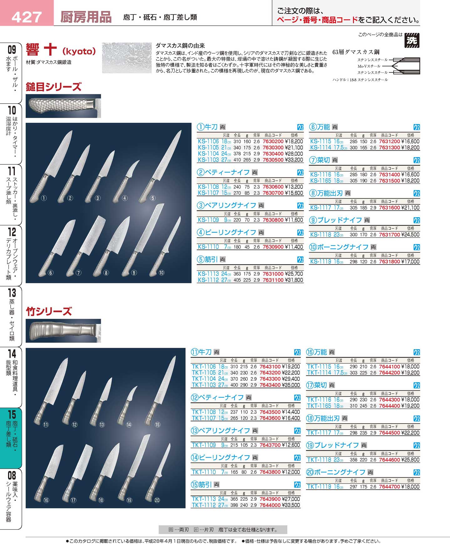 響十 鎚目シリーズ ペティーナイフ ＫＳ-１１０８ １２cm(110)（商品番号7630600）