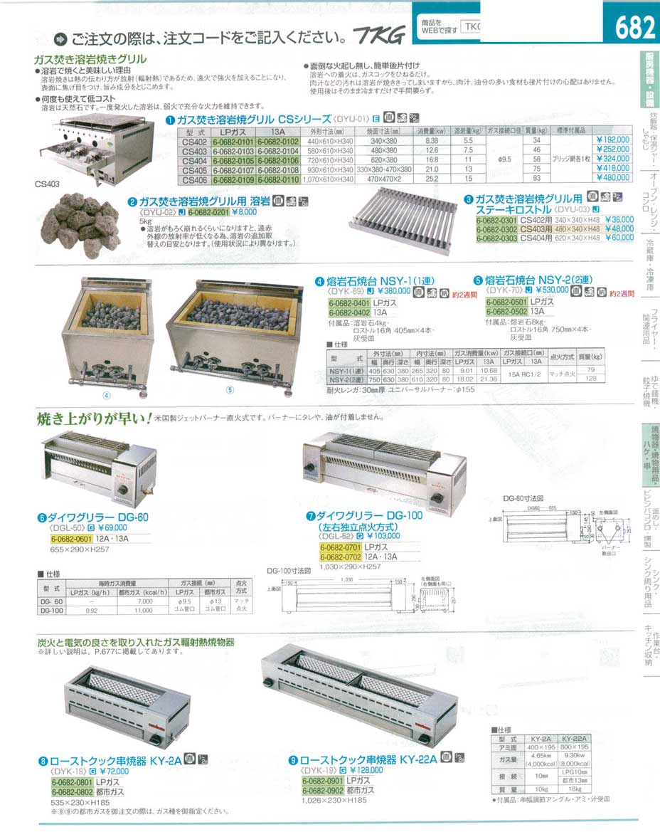 食器 ガス焚き溶岩焼グリル・ダイワグリラー・ローストクック ＴＫＧ１６－１ 遠藤商事－682ページ