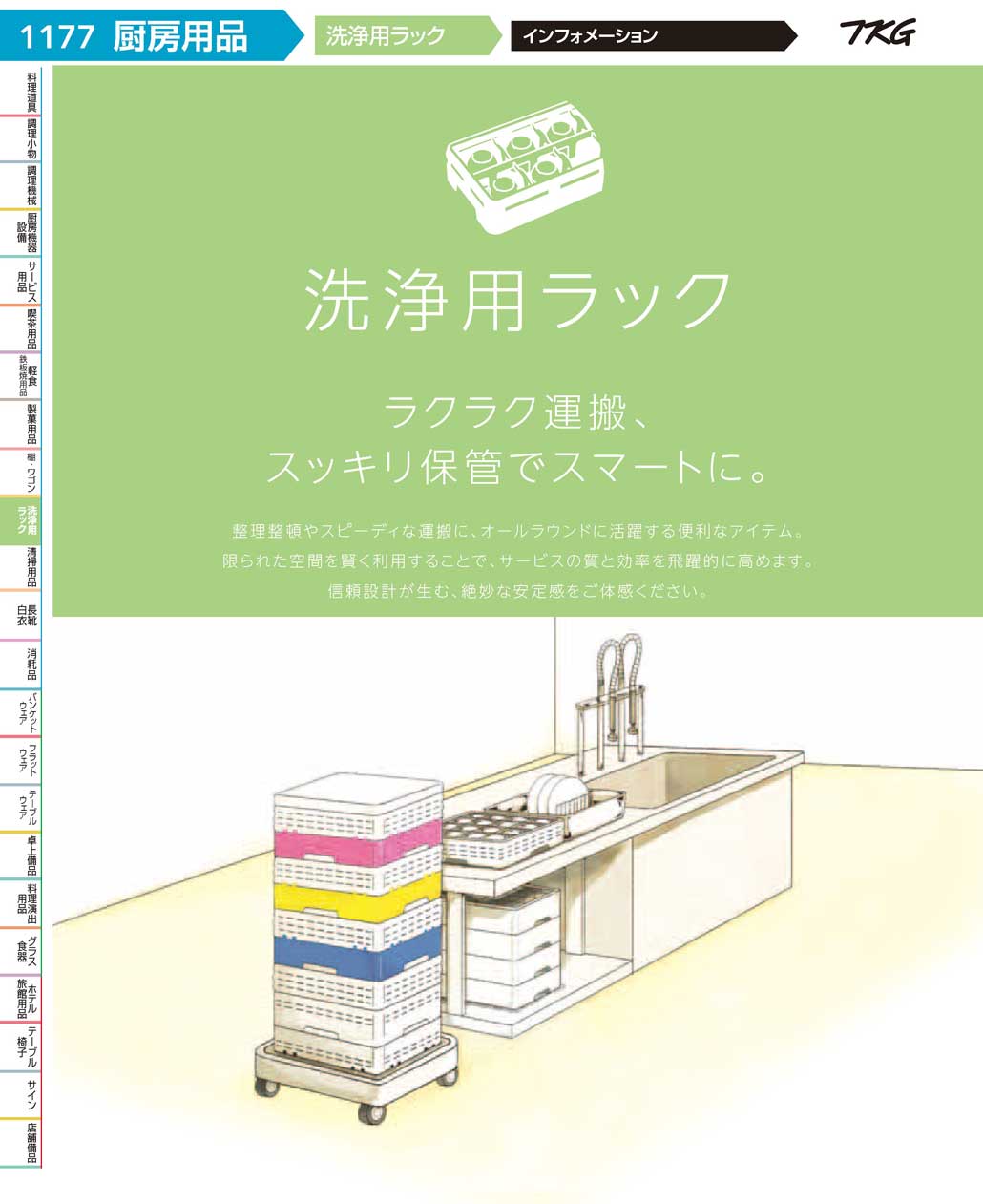 食器 洗浄用ラックインフォメーション ＴＫＧ１７－１ 遠藤商事－1177ページ