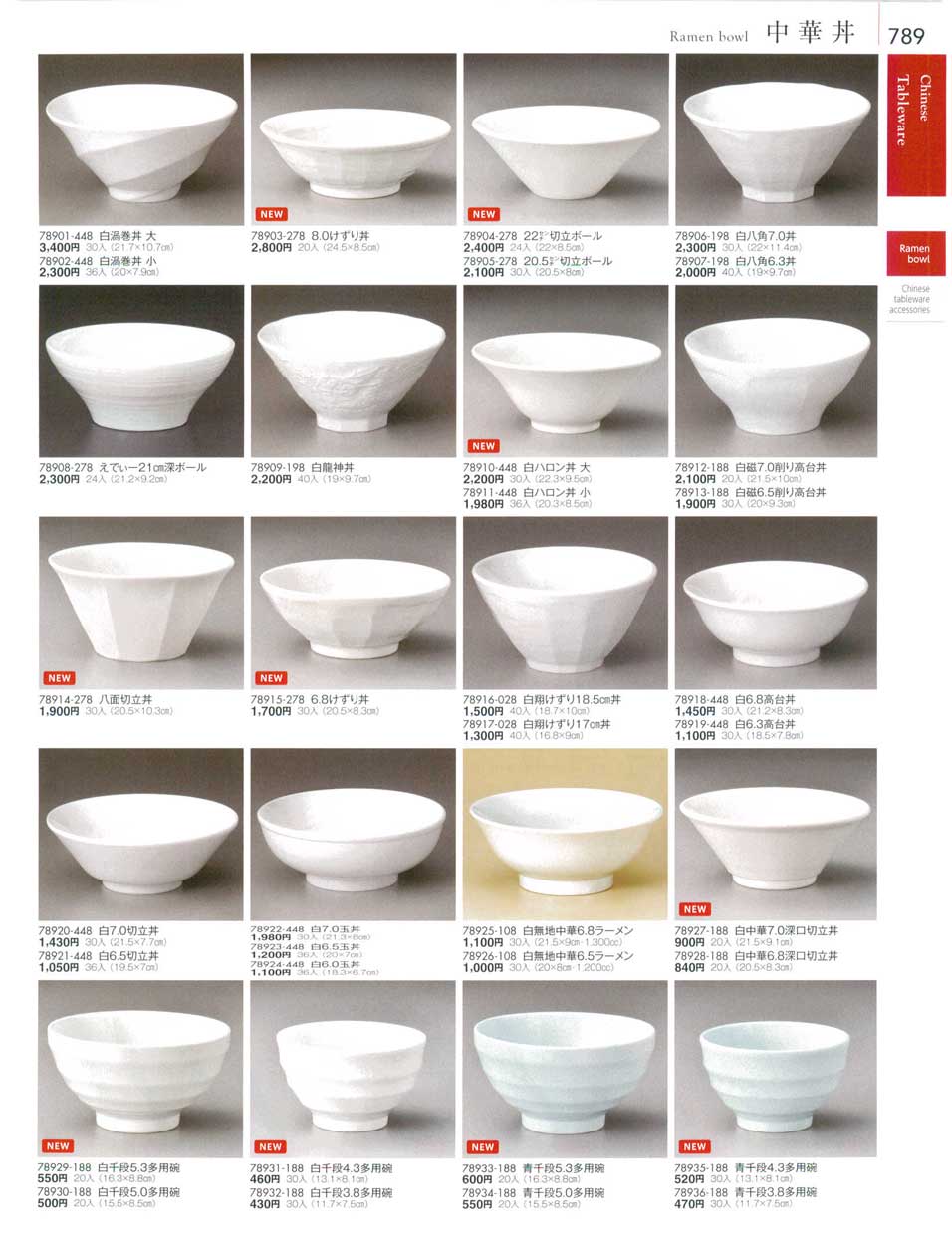 HAYASHI 翡翠7.0反高台丼 白磁7．0削り高台丼（商品番号78912-188）