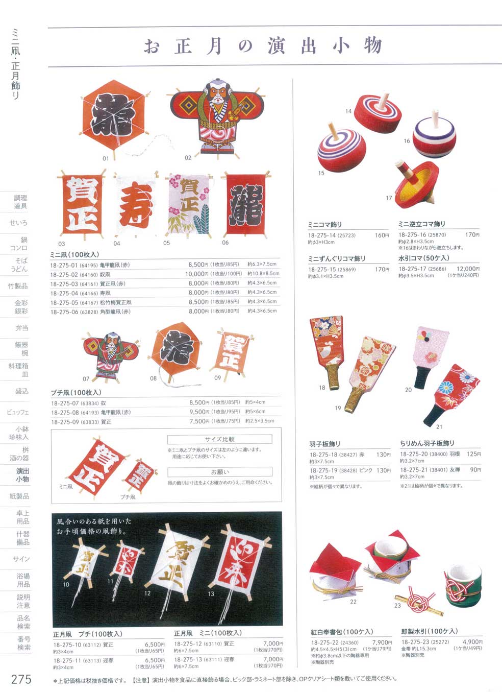 食器 ミニ凧・正月飾りDecorative Ware for New Years 用美１８－275ページ