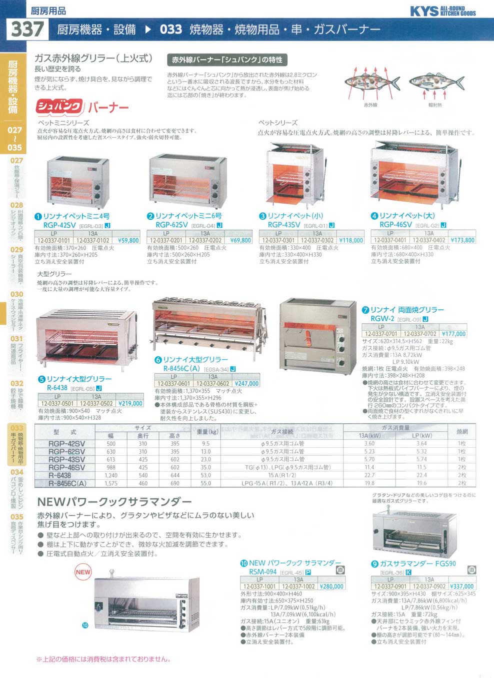 EGRL2812パロマ 上火式焼物器 ＧＳＹ-９０Ｔ １３Ａ(126)（商品番号12-0337-0804）