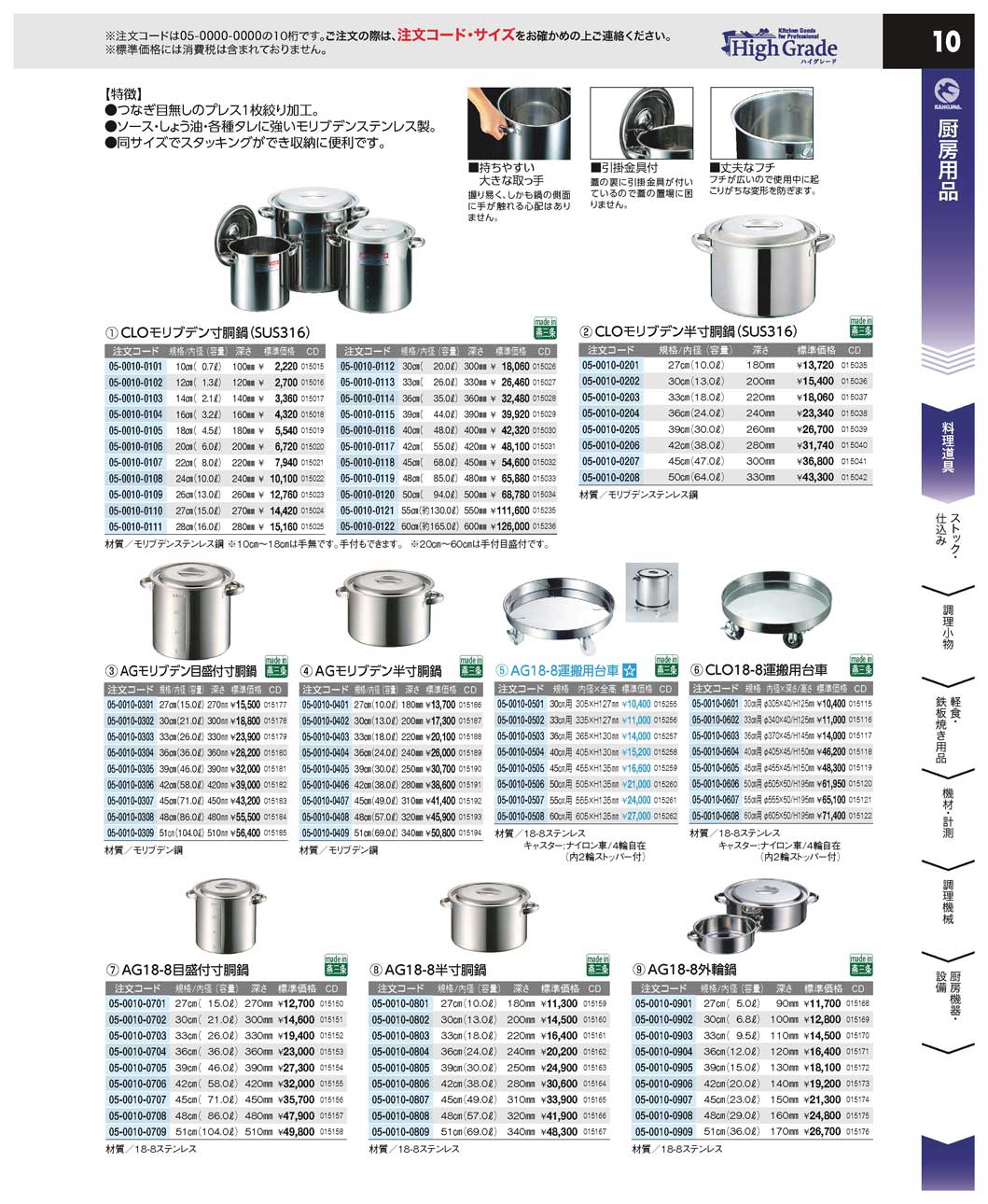 ＡＧ １８-８目盛付寸胴鍋 ３３ｃｍ（２６．０Ｌ）(90)（商品番号05-0010-0703）