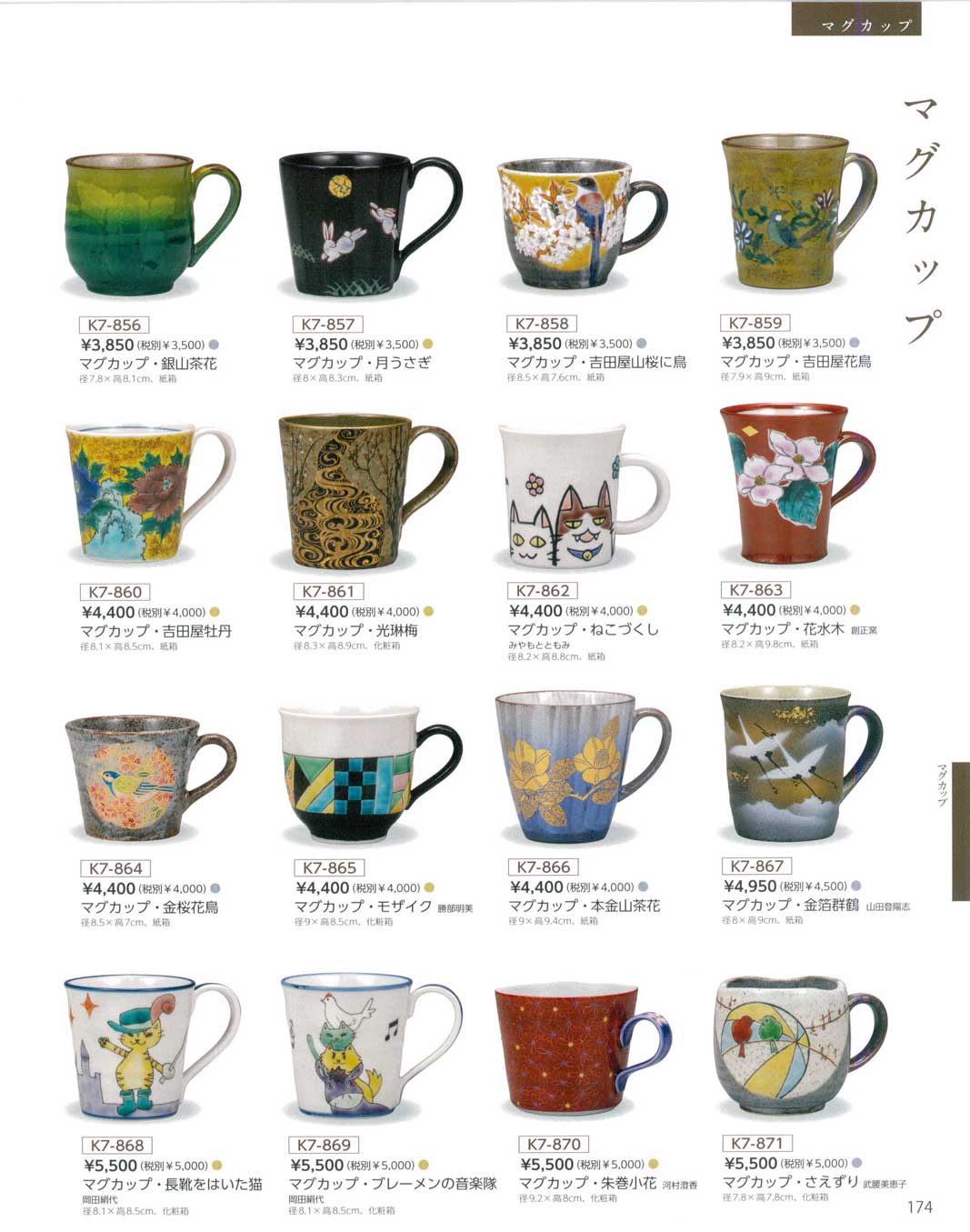 マグカップ・金桜花鳥（商品番号K7-864）