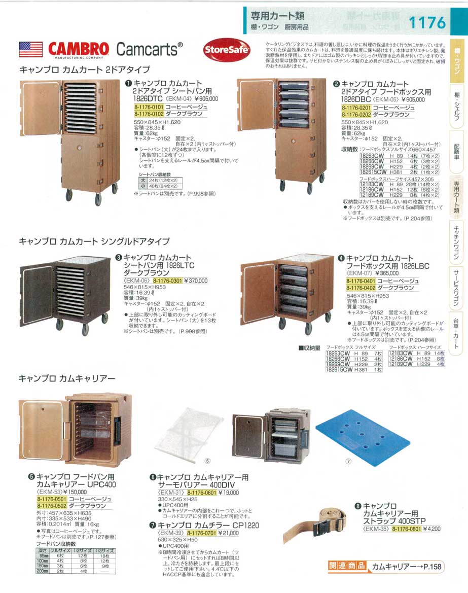 食器 専用カート類／キャンブロカムカートFood conveying cart