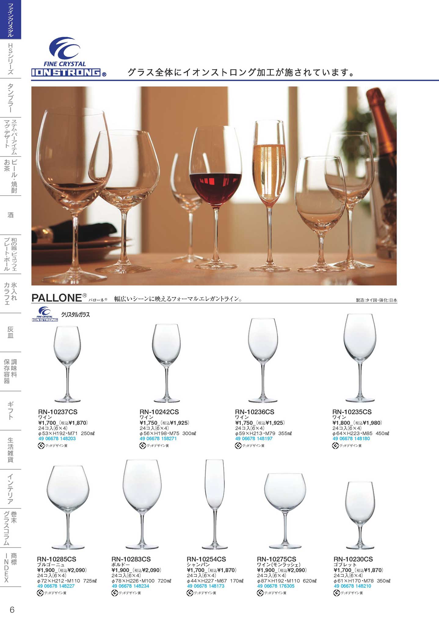 食器 ファインクリスタル ワイングラスFINE CRYSTAL Wine glasses 東洋